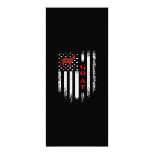 Panfleto Vintage USA Flag Goat