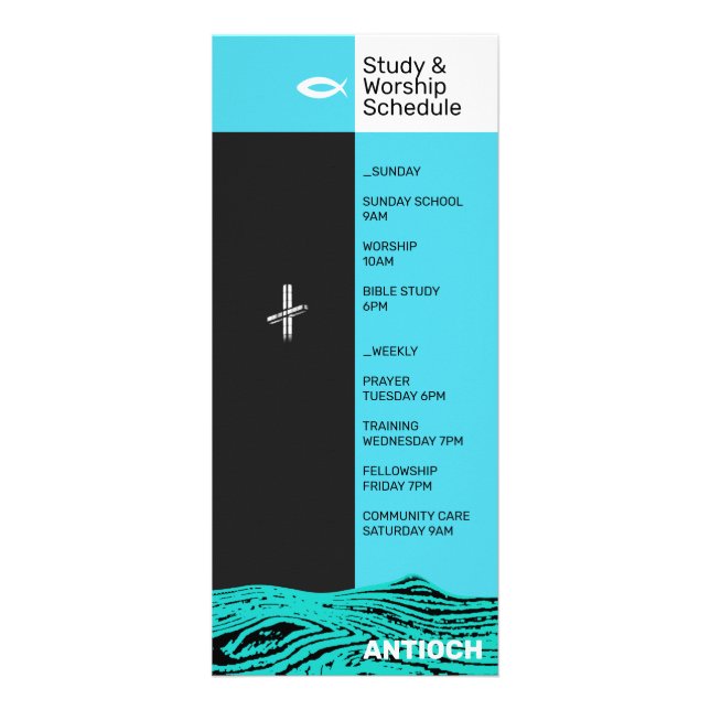 Panfleto Wavy Watts Jesus Fish Ministry Info (Frente)