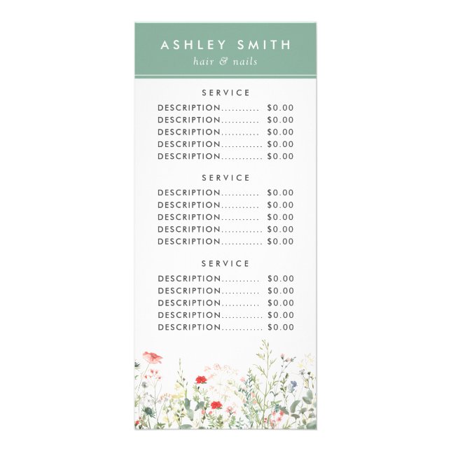 Panfleto Wildflower Meadow (Frente)