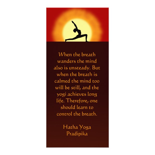 Panfleto Yoga Sunrise Yoga Instrutora Professora Rack Cards (Frente)