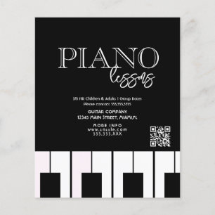 Panfletos de Aulas de Piano para Adultos Crianças