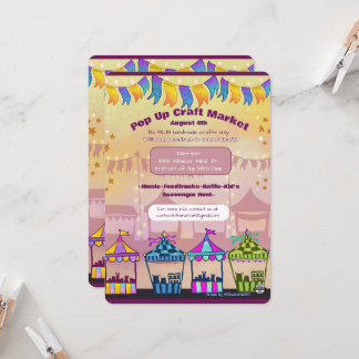 Panfletos de Evento de Mercado Pop Up (Sem IA)