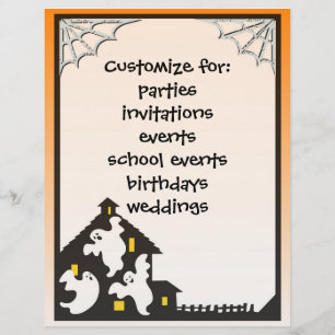 Panfletos de halloween de fantasmas amigáveis pers