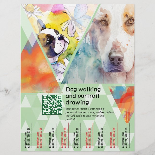 Panfletos de Retratos de Animais de Estimação (Frente)