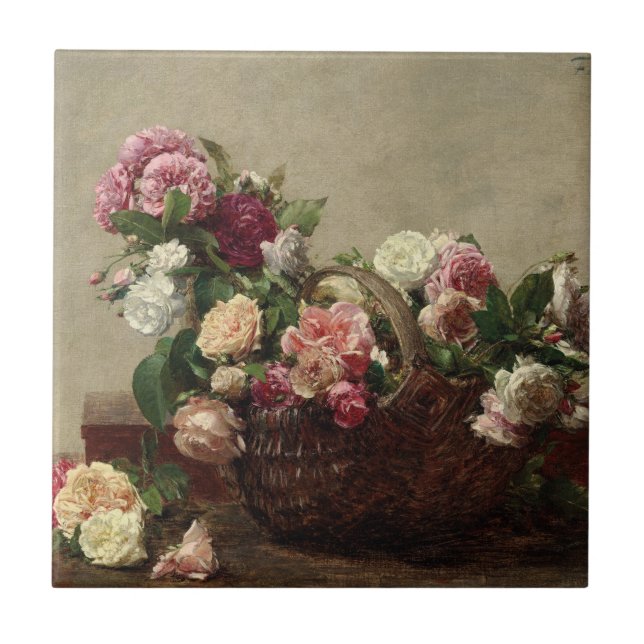 Panier de Rosas - Henri Fantin-Latour (Frente)