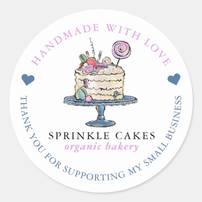 Panificação Obrigado Clássico Do Adesivo Redondo (Frente)