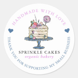 Panificação Obrigado Clássico Do Adesivo Redondo