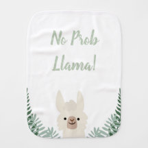 Engraçado e bonito, Llama Baby Burp Cloth
