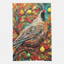 Pano De Prato A Partridge In A Pear Tree