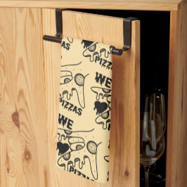 Pano De Prato Adoramos pizza - Pizza Love - ASL ILY Obsession De