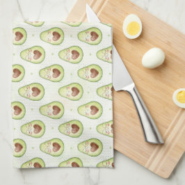 Pano De Prato Agradável Padrão de Abacate Kawaii Comida Divertid