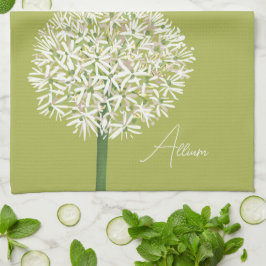 Pano De Prato  Allium Flower Botanical Art | Elegant Flora
