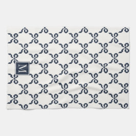 Pano De Prato Americana Folk Art Navy Bow Quilt Pattern