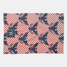 Pano De Prato Americana Heritage Eagle Stripe Monogram