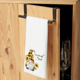 Pano De Prato Aproveite as Pequenas Coisas Gnomo Girassol