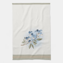 Aquarela de Inverno Botânica de Mirtilo Azul