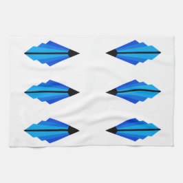 Pano De Prato Art Deco, padrão 3 a azul