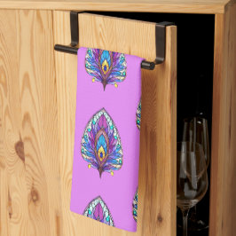 Pano De Prato Art Nouveau Estilo De Vidro Pavão Arrefecido