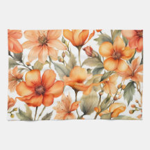 Arte em Aquarela de Flores Vermelhas Selvagens