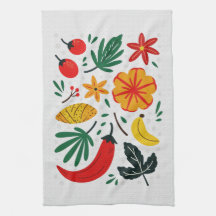 Arte Popular Vibrante Pimenta Chili Fruta Tropical