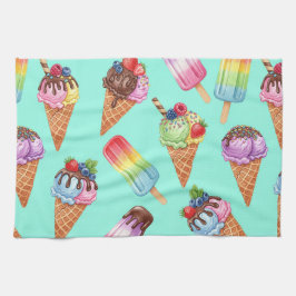 Pano De Prato Assórdio sorvete por Natasha nos