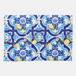 Pano De Prato Azulejos mediterrânicos, mosaico, limão,
