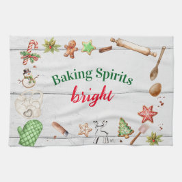 Pano De Prato Baking Spirits Bright Christmas