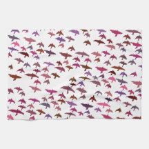 Bando de Aves em Rosa e Roxo
