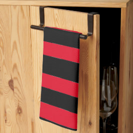 Pano De Prato Black and Red Stripes