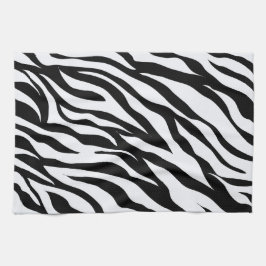 Pano De Prato Black and White Zebra Stripe Pattern Animal Print