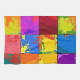 Pano De Prato Blocos de cores de gradação de pop Art