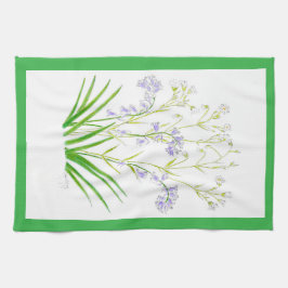 Pano De Prato Bluebells and Stitchwort tea towel