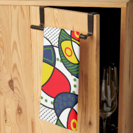 Pano De Prato Bola Verde Amarelo Vermelho Azul