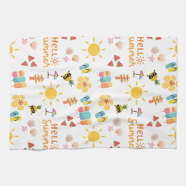 Pano De Prato Bom Verão Padrão sem costura