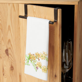 Pano De Prato Botanical wildflower, globemallow tea towel