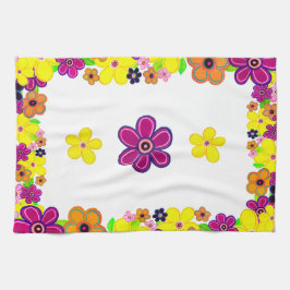 Pano De Prato Bright Abstrato Flower Art