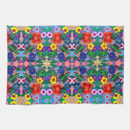 Pano De Prato Bright Abstrato Flower Art