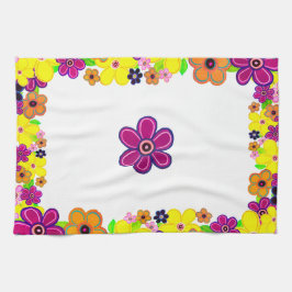 Pano De Prato Bright Abstrato Flower Art