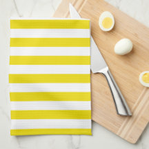 Bright Yellow Stripes Lemon Citrus Monogramas