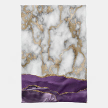 Brilho Dourado Mármore Branco Violeta Brilhante