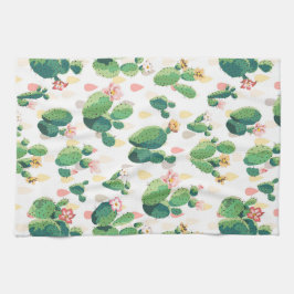 Pano De Prato Cacto de florescência no fundo branco