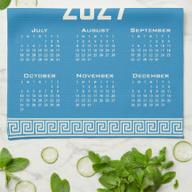Calendário 2027, Fretwork Grego, Cosmic Latte em A