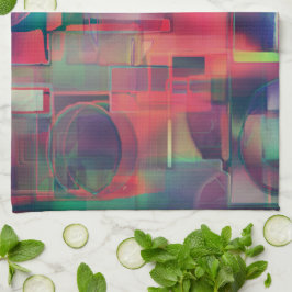 Pano De Prato Camadas verdes e vermelhas de imagem e um tom leve