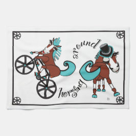 Pano De Prato cavalos humorísticos