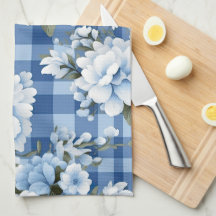 CÉLULAS DE PADRÃO AZUL E XADREZ BRANCA E FLORES