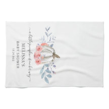 Chá de Bebê Menina Floral Rosa Abóbora