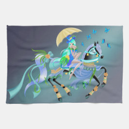 Pano De Prato Chuva de pavão de Cavalo Encantado