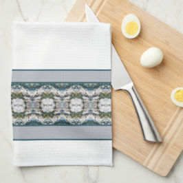 Pano De Prato Cinza branca e azul