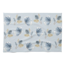 Conchas Costeiras Azuis em Aquarela