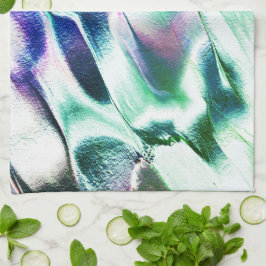 Pano De Prato Cor clara esculpida do metal mate, verde a azul